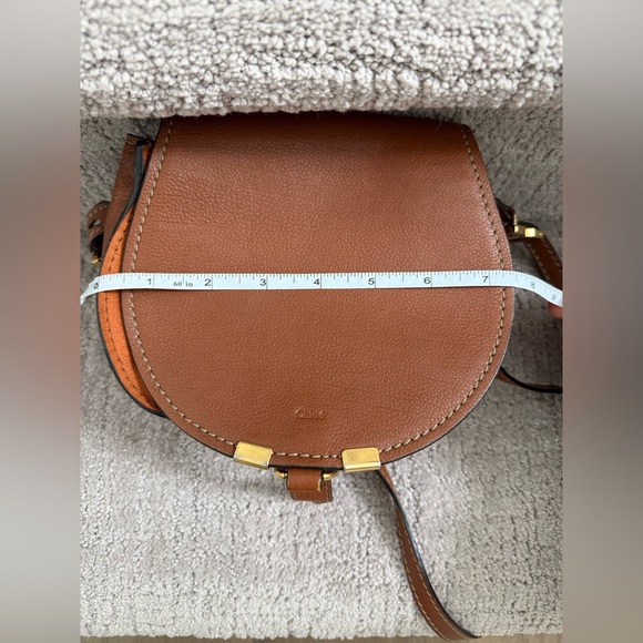 Chloé Marcie Leather Crossbody Bag Chestnut Brown | Vintage Era - Picture 10 of 11